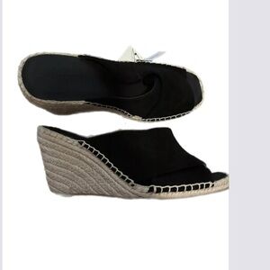 Banana Republic Women’s  Espadrille Wedge Sandals Black Size 7
